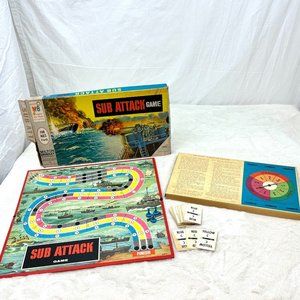 Vintage 1965 Sub Attack Board Game Milton Bradley 100% Complete